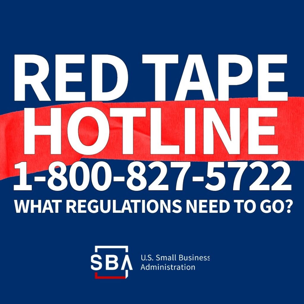 SBA Red Tape Hotline IMA Idaho Manufacturing Alliance